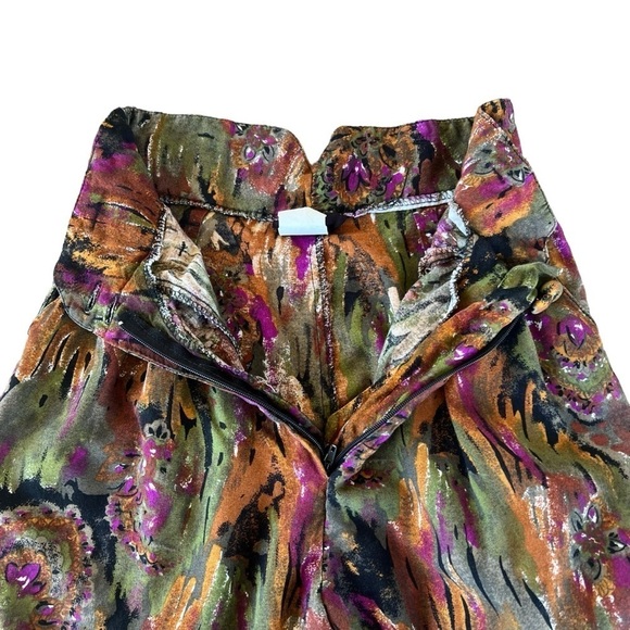VTG 80s High Waist Rayon Pleated Mom Pants Tapered Leg Parachute Style Sz 5/6 - Picture 5 of 16